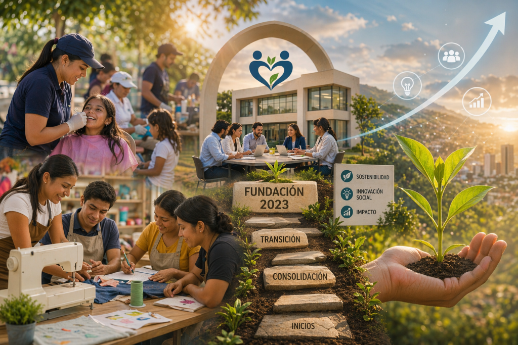 evolución institucional, crecimiento organizacional, innovación social, desarrollo sostenible, impacto social Ecuador, fortalecimiento institucional, cambio social, progreso comunitario